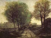 Alfred Sisley Lane near a Small Town USA oil painting artist
